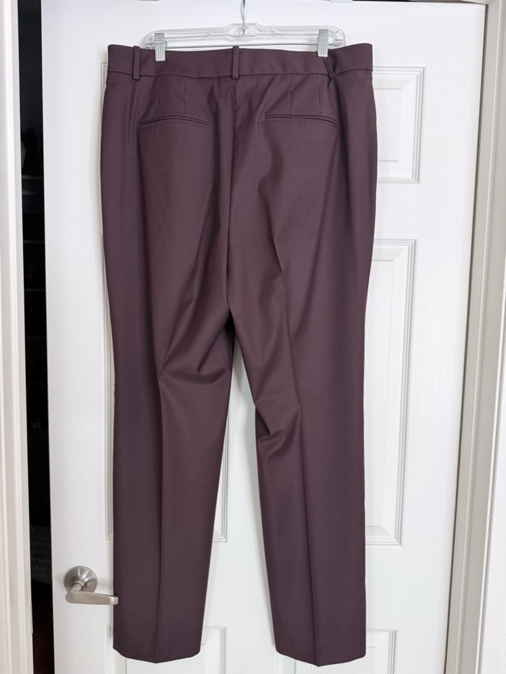 Ann Taylor Classic Burgundy Straight-Leg Pants. Curvy fit. - Picture 4 of 4